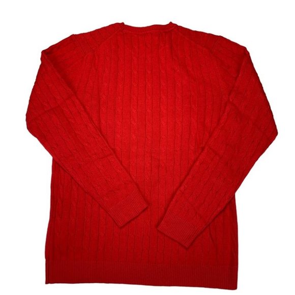 Club Room Mens Cable-Knit Cotton Sweater Ablaze L - Picture 2 of 9